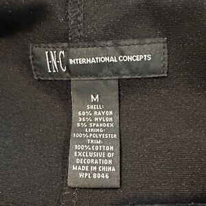 INC International Concepts Elegant Black Blazer